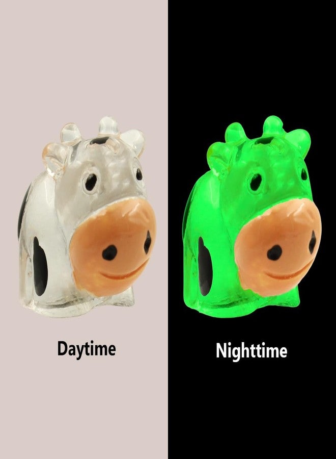 Wallertree Luminous Cow Hinge Heads Decorative Topper Set of 6 - Glow in The Dark Magnetic Hinge Head Toppers - Mini Animals Door Hinge Head Home Decoration - Image 5